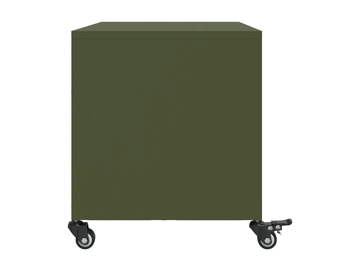 Ellijay  Meuble TV vert olive 68x39x43,5 cm acier