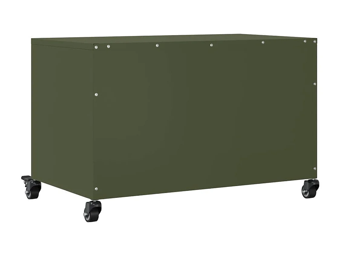 Ellijay  Meuble TV vert olive 68x39x43,5 cm acier