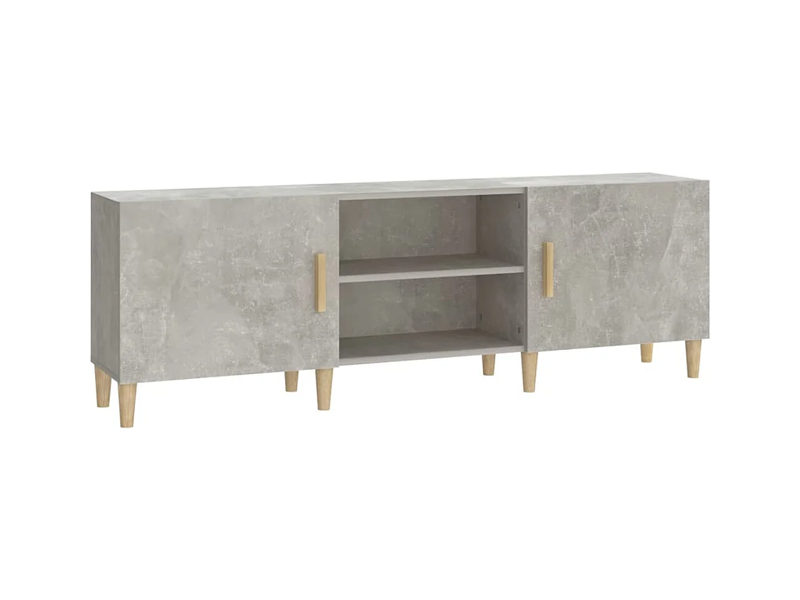 Padborg  Meuble TV Gris béton 150x30x50 cm Bois d'ingénierie