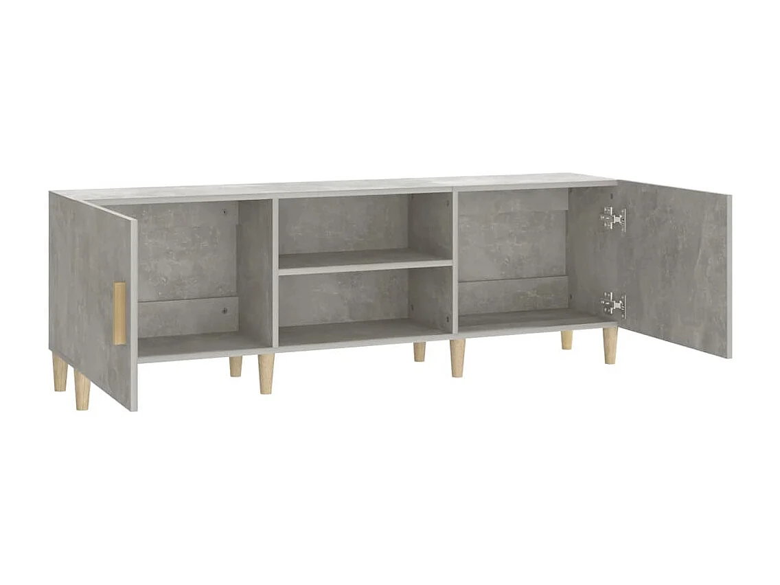 Padborg  Meuble TV Gris béton 150x30x50 cm Bois d'ingénierie