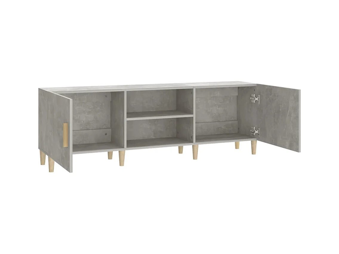 Padborg  Mueble de TV madera contrachapada gris hormigón 150x30x50 cm