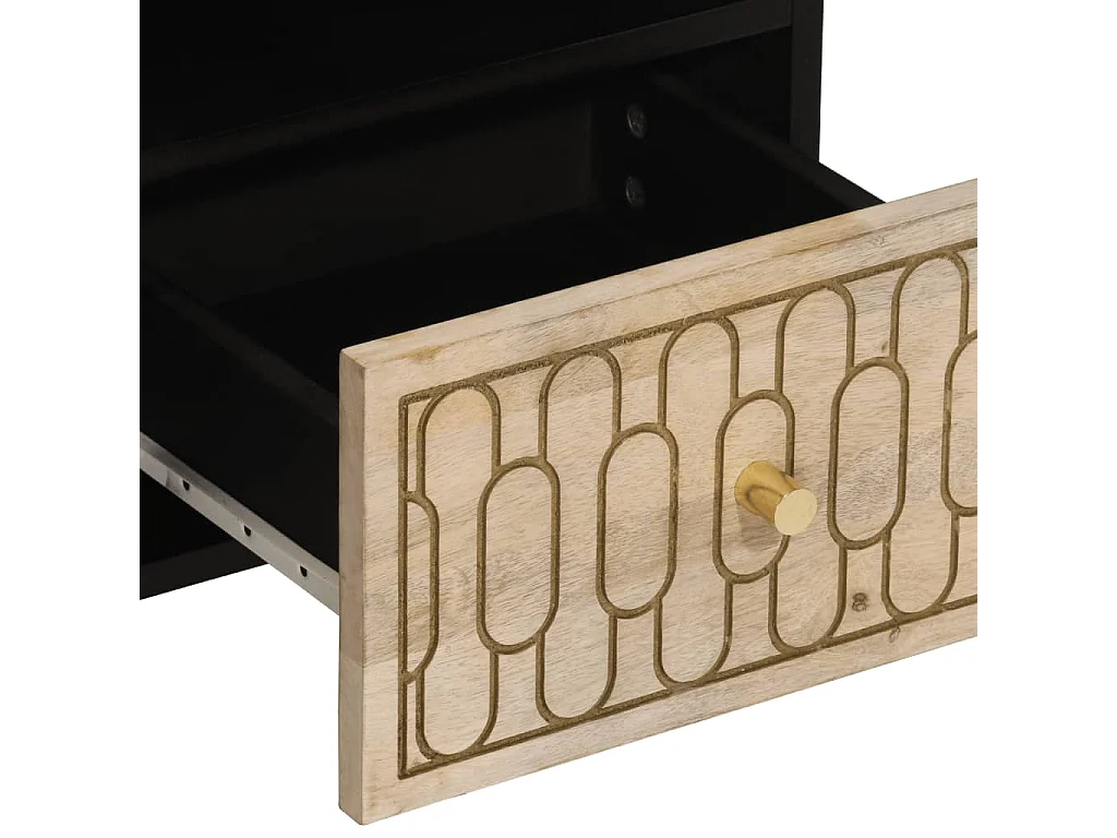 Garden Furniture -  Meuble TV 100x33x46 cm bois massif de manguier