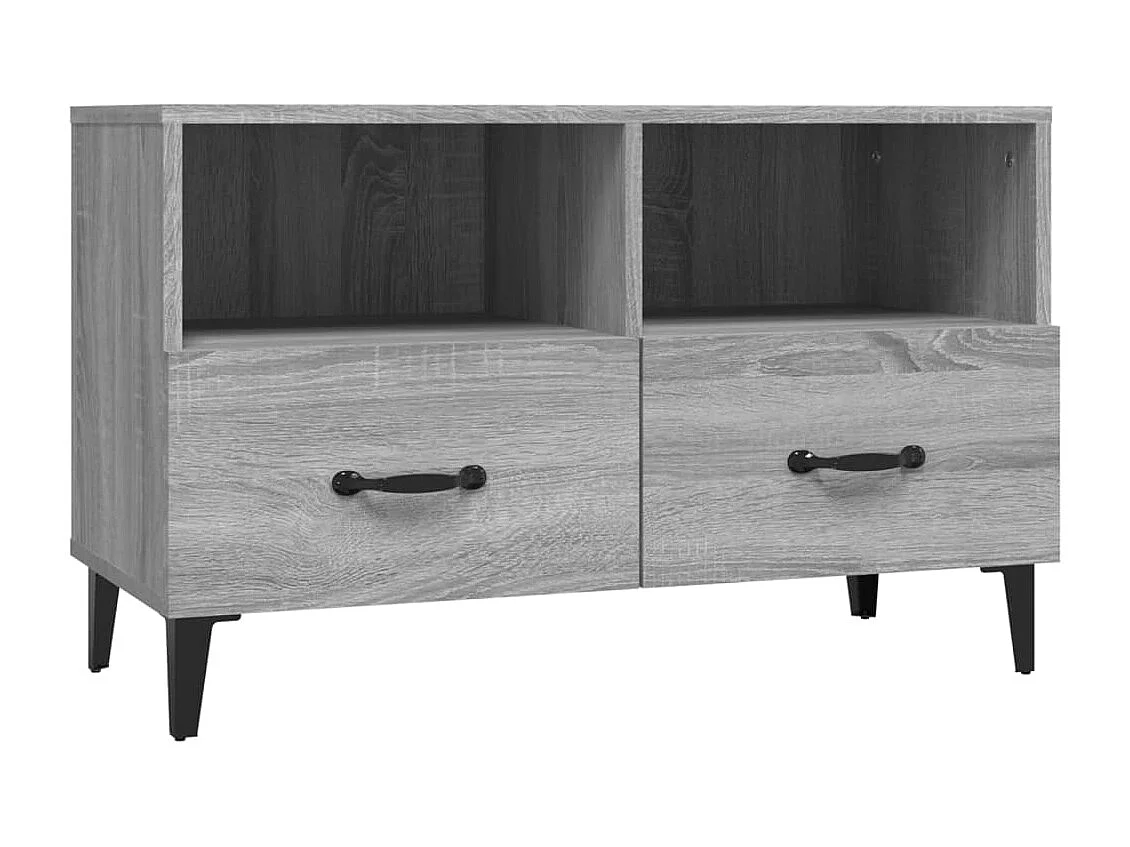 Elben  Mueble para TV madera contrachapada gris Sonoma 80x30x30 cm