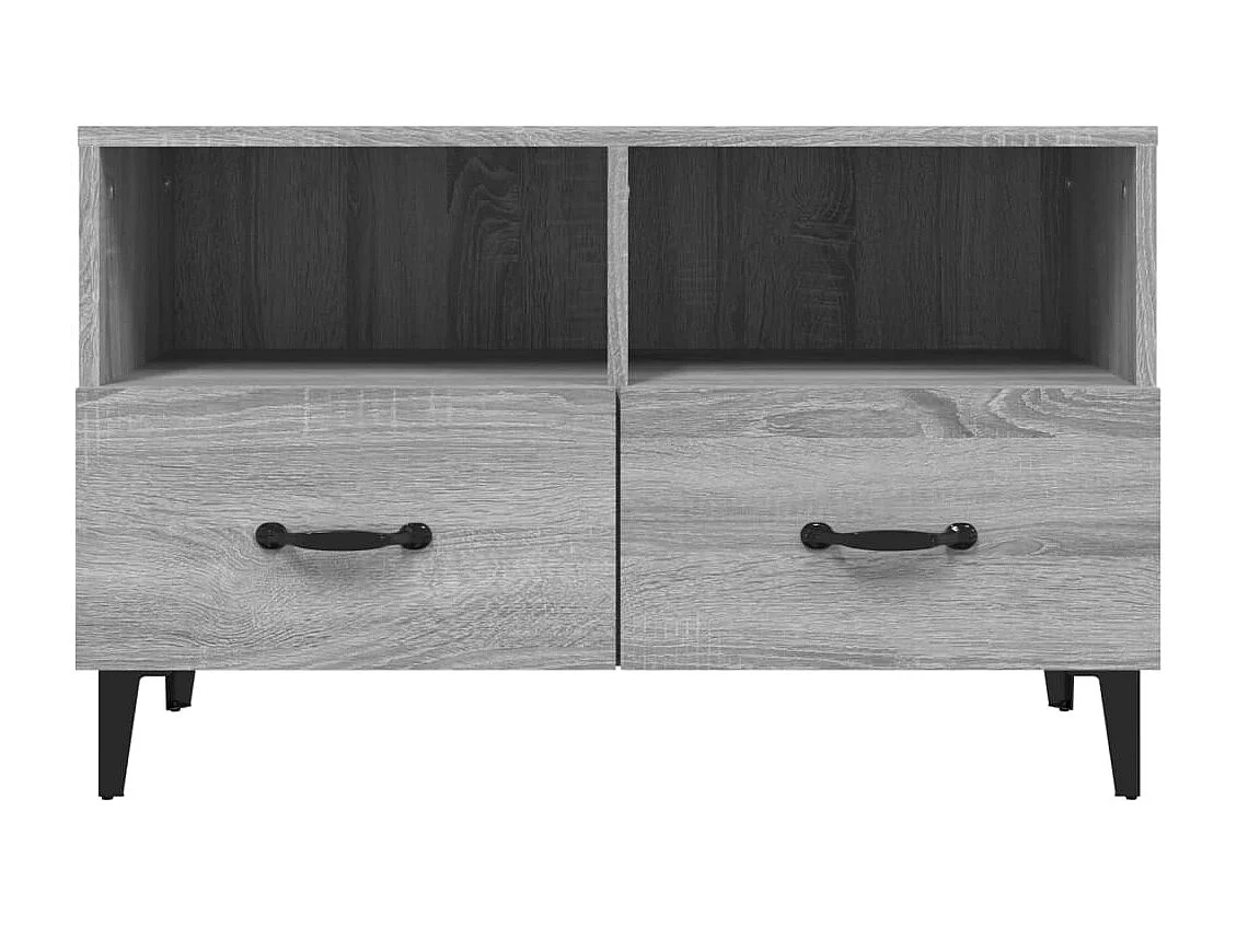 Elben  Mueble para TV madera contrachapada gris Sonoma 80x30x30 cm