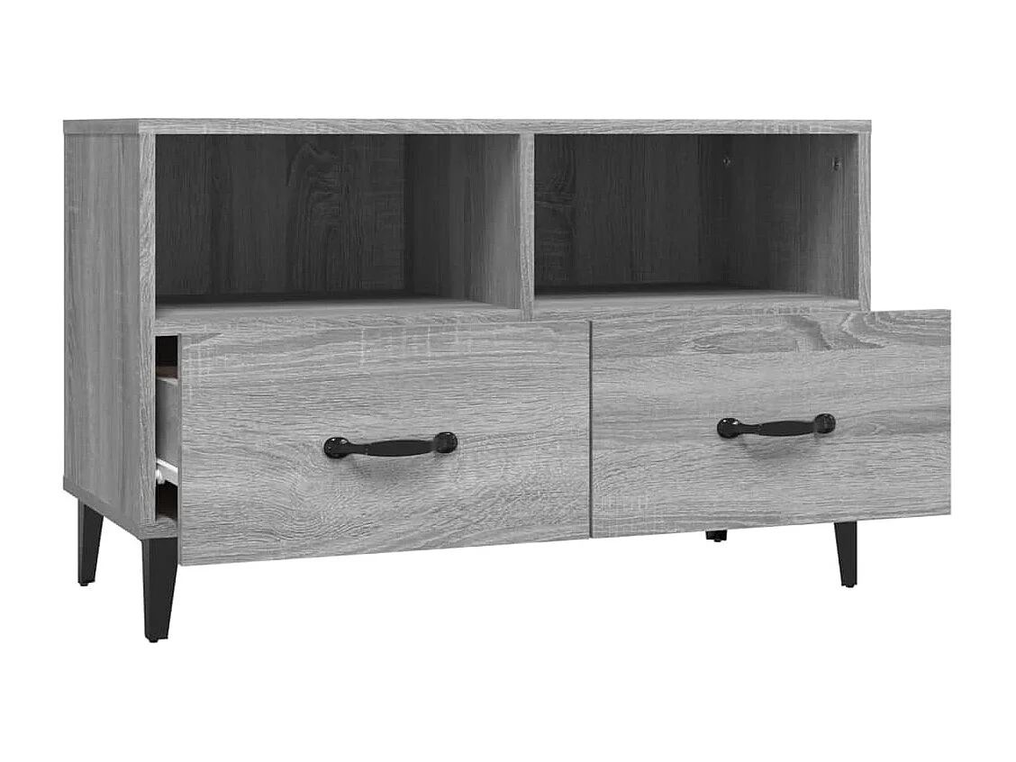 Elben  Mueble para TV madera contrachapada gris Sonoma 80x30x30 cm