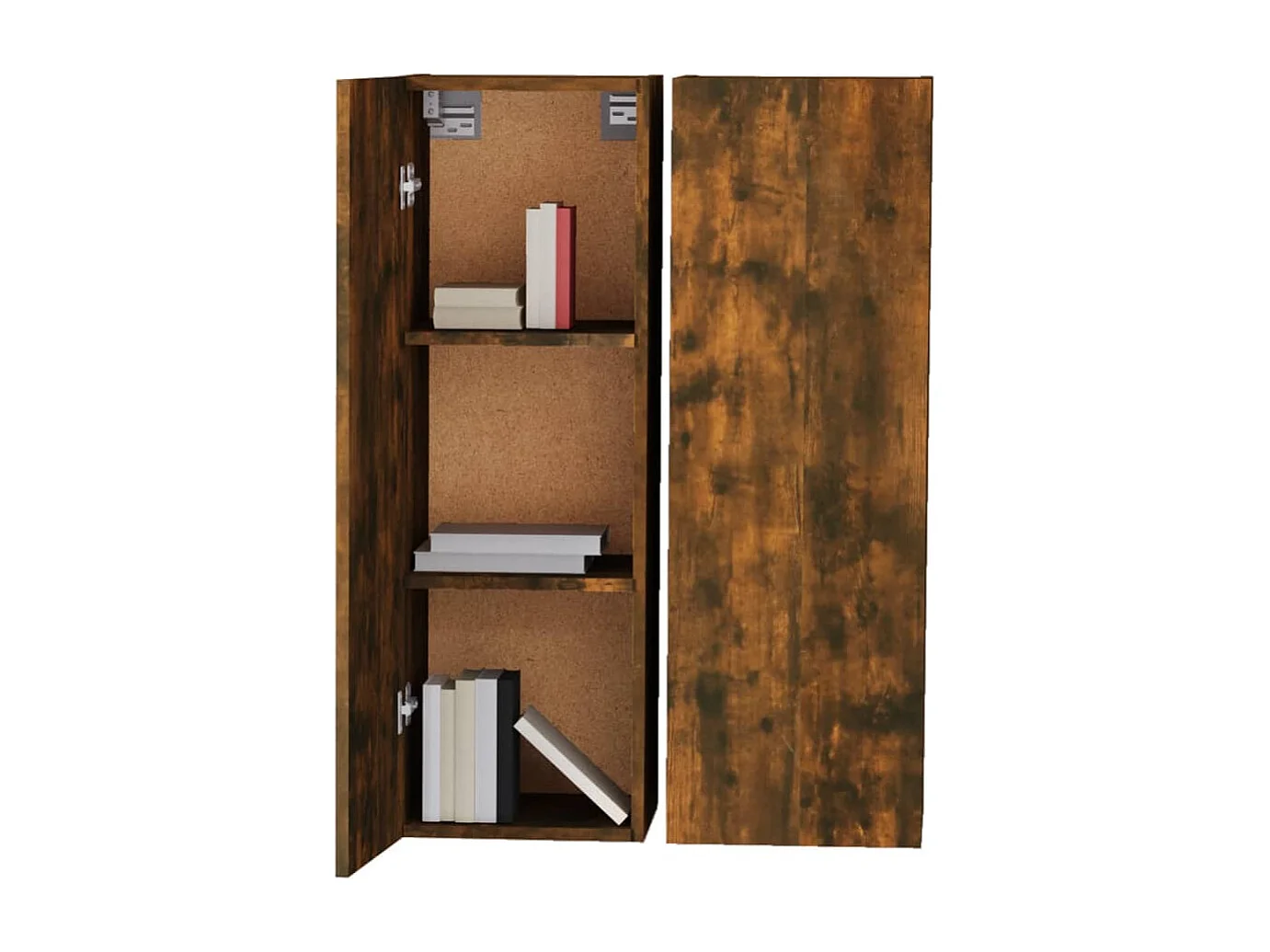 Hoeselt  Tv-meubelen 2 st 30,5x30x90 cm bewerkt hout gerookt eikenkleur