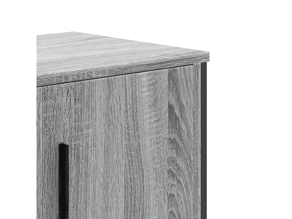 Nouria  Mueble de TV madera de ingeniería gris Sonoma 180x34x41 cm