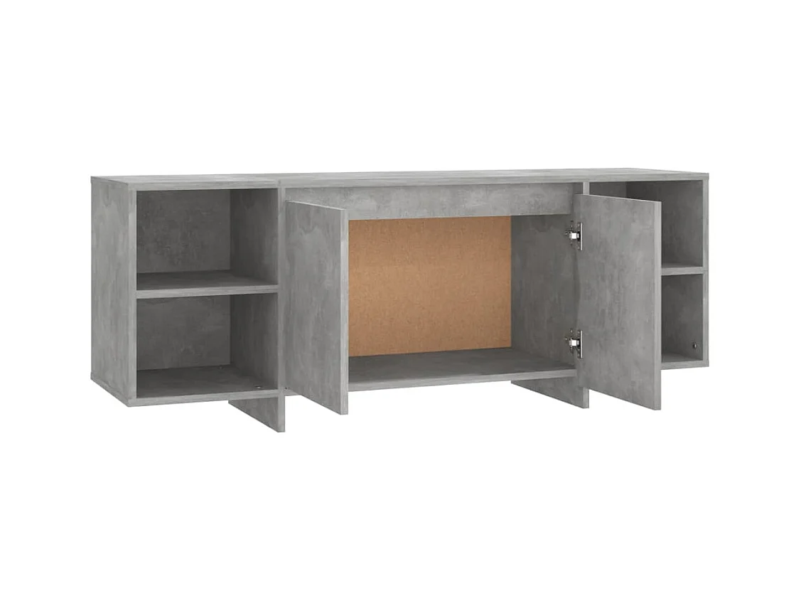 Isolde  Tv-meubel 130x35x50 cm bewerkt hout betongrijs