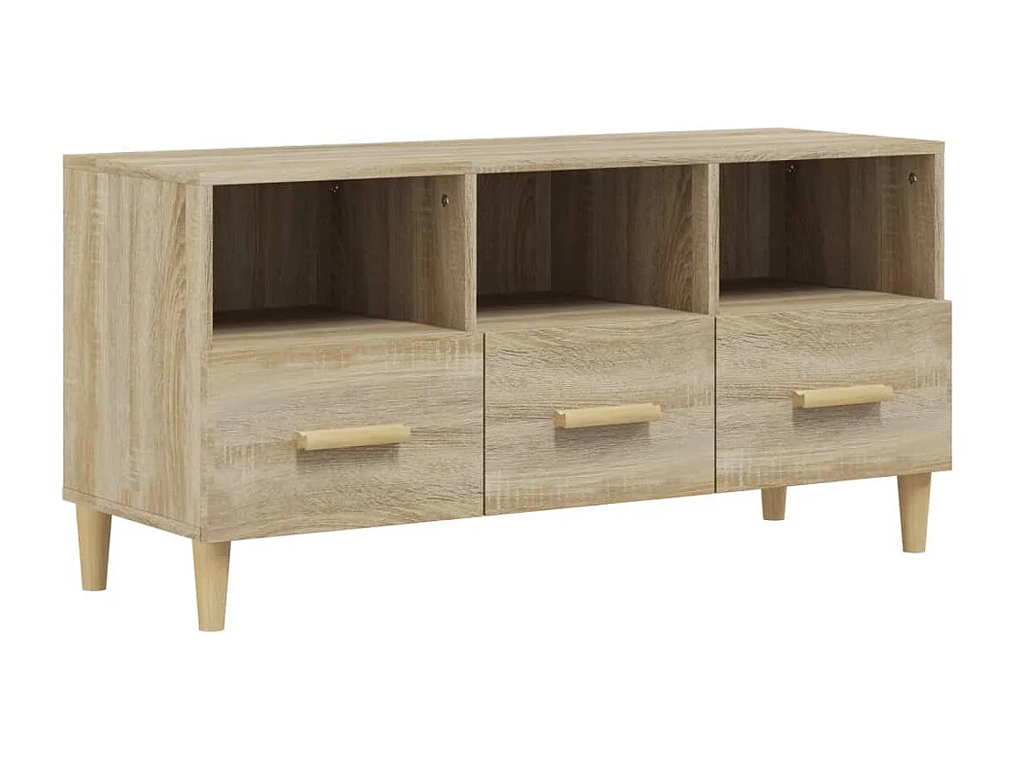 Sophie-Françoise  Tv-meubel 102x36x50 cm bewerkt hout sonoma eikenkleurig