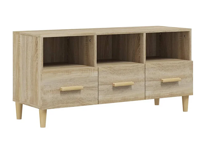 Sophie-Françoise  Tv-meubel 102x36x50 cm bewerkt hout sonoma eikenkleurig