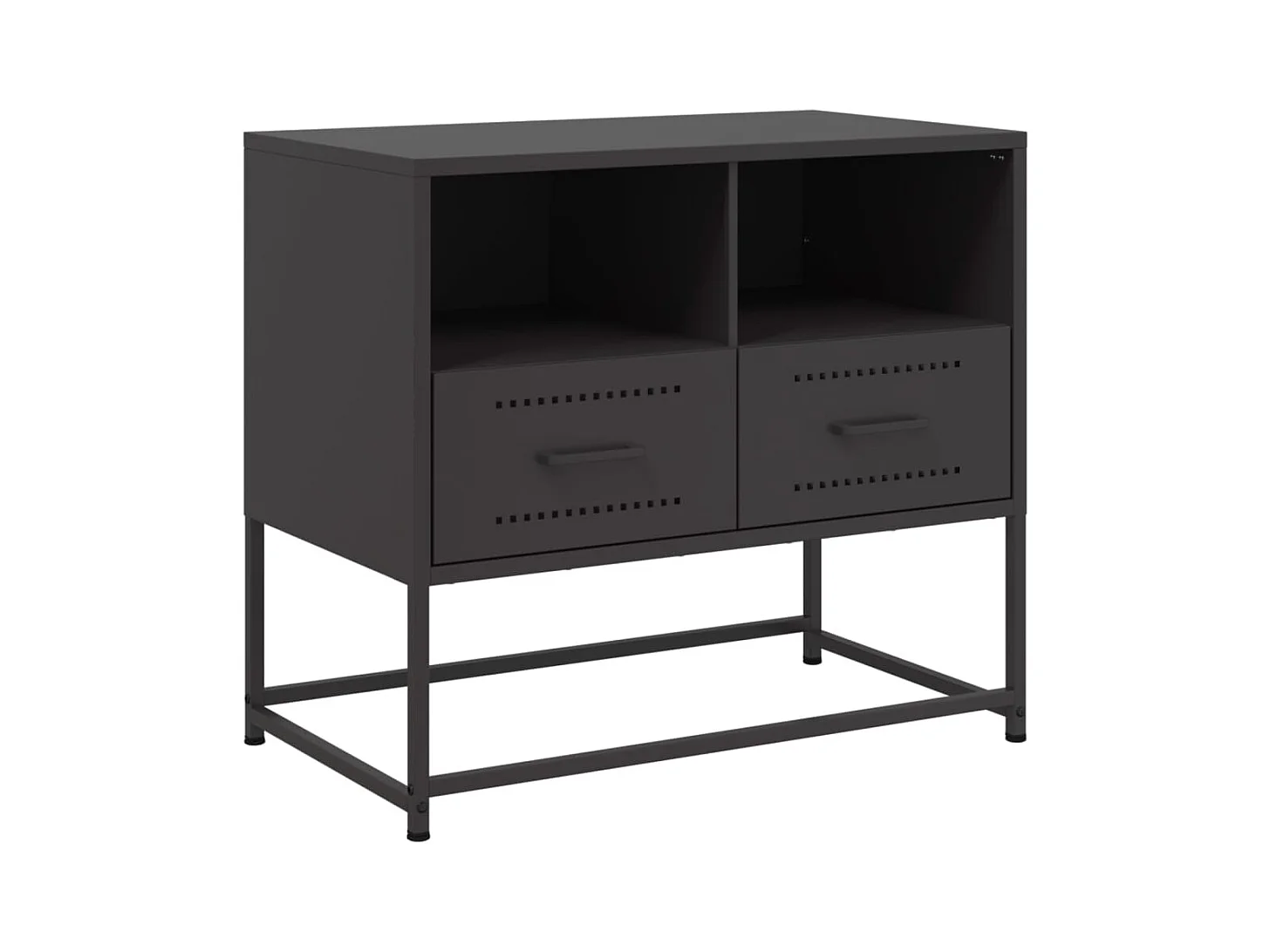 Nicholas  Meuble TV noir 68x39x60,5 cm acier