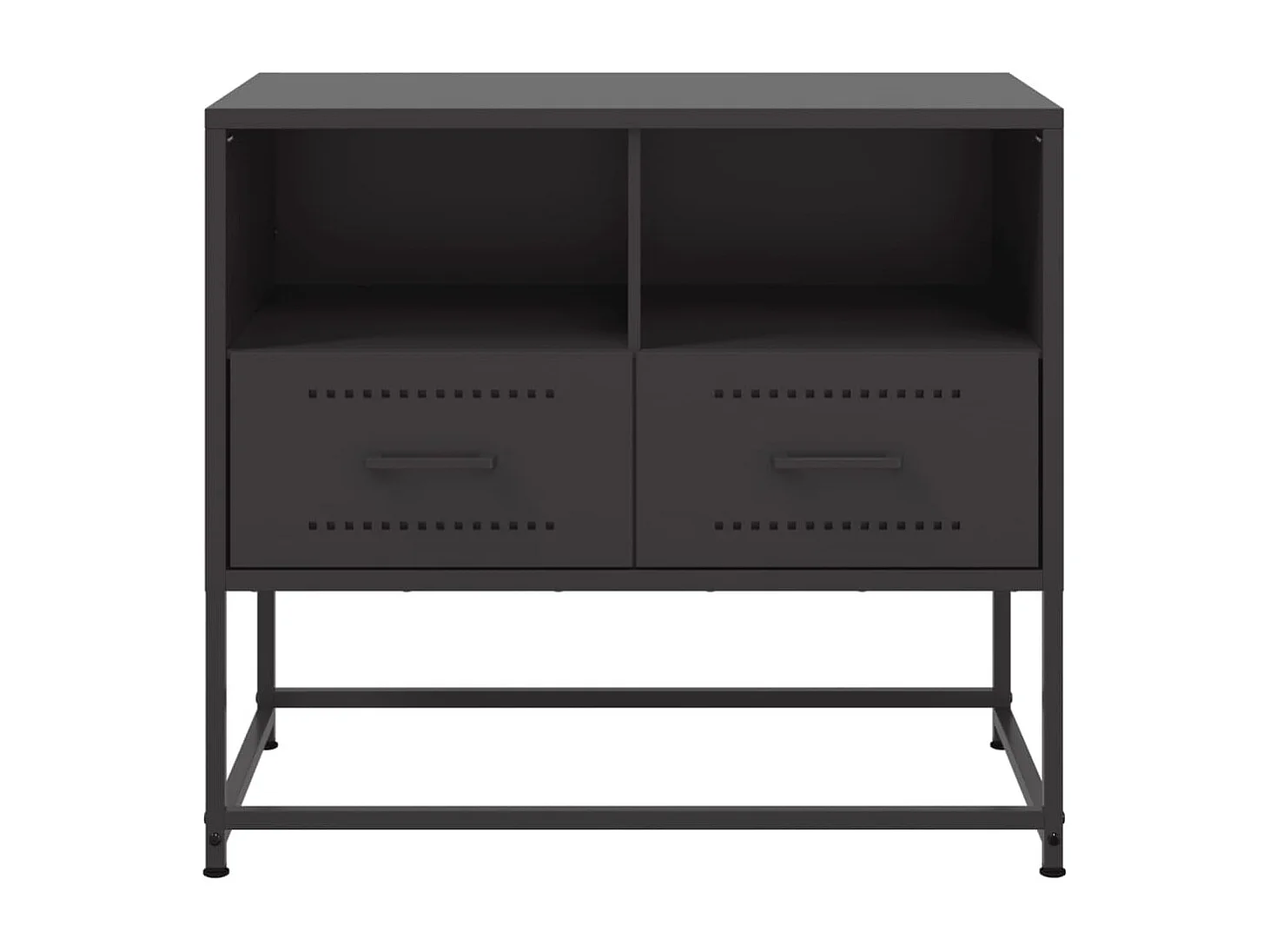 Nicholas  Mueble para TV de acero negro 68x39x60,5 cm