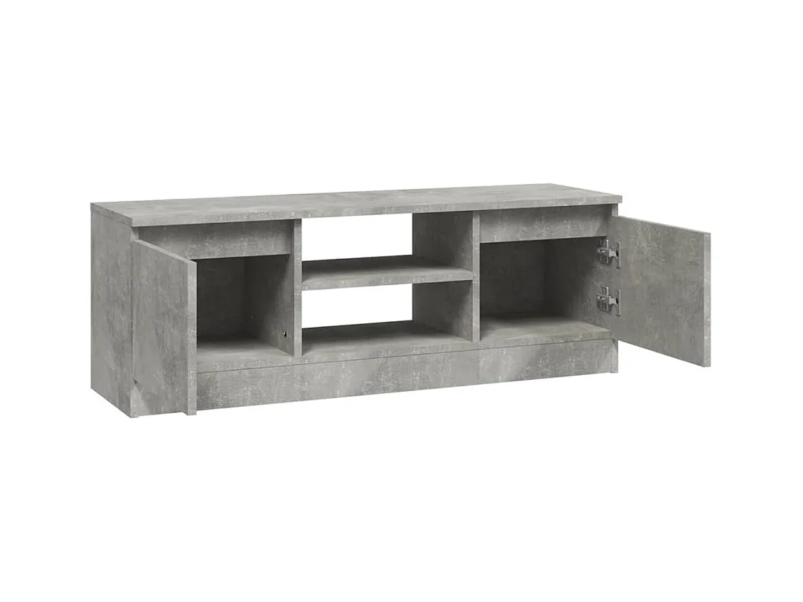 Eugene  Meuble TV avec porte Gris béton 102x30x36 cm