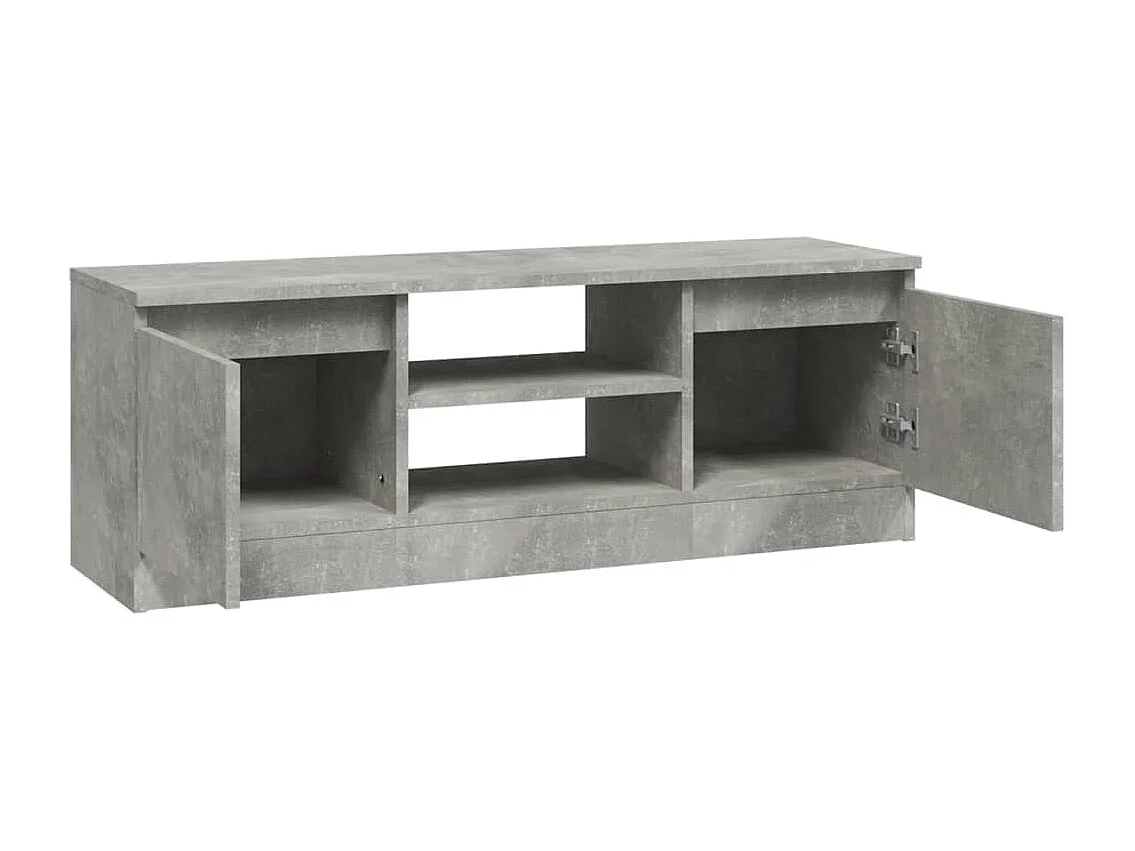 Eugene  Meuble TV avec porte Gris béton 102x30x36 cm