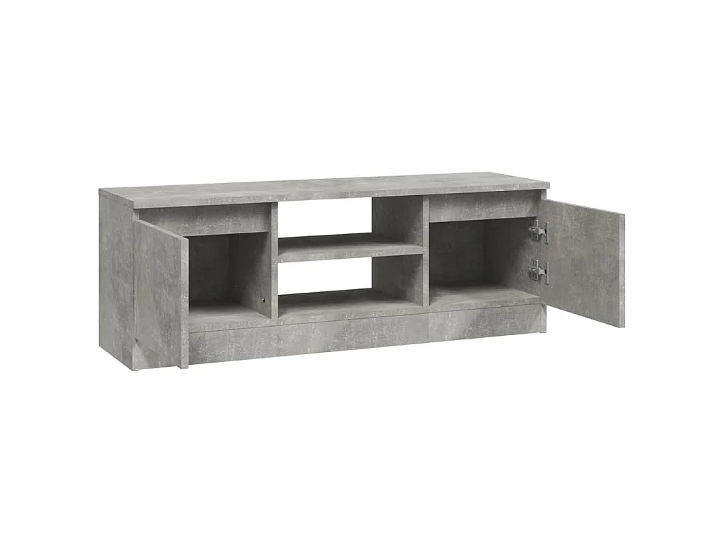 Eugene  Meuble TV avec porte Gris béton 102x30x36 cm
