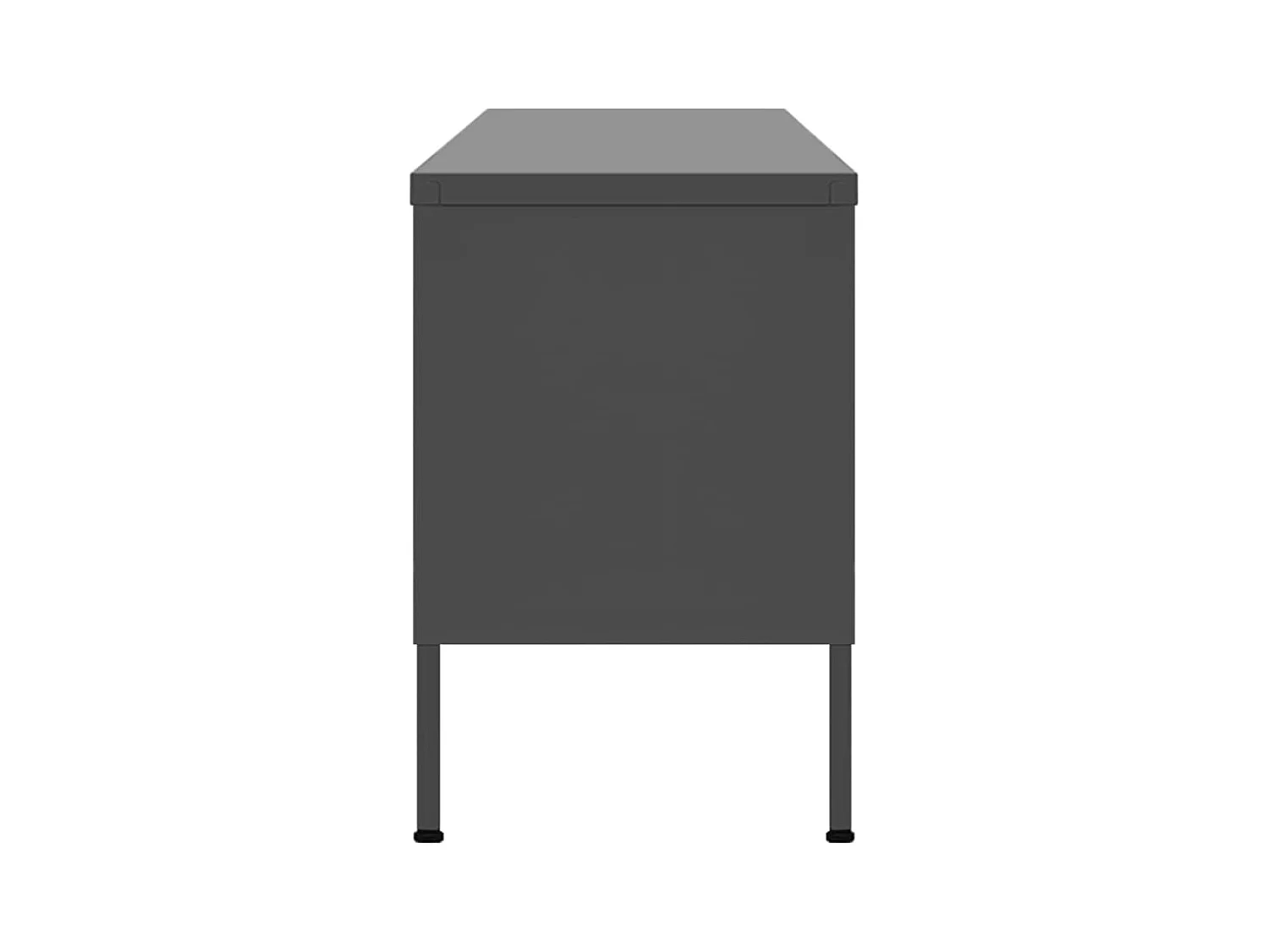 Jennica  Meuble TV Anthracite 105x35x50 cm Acier