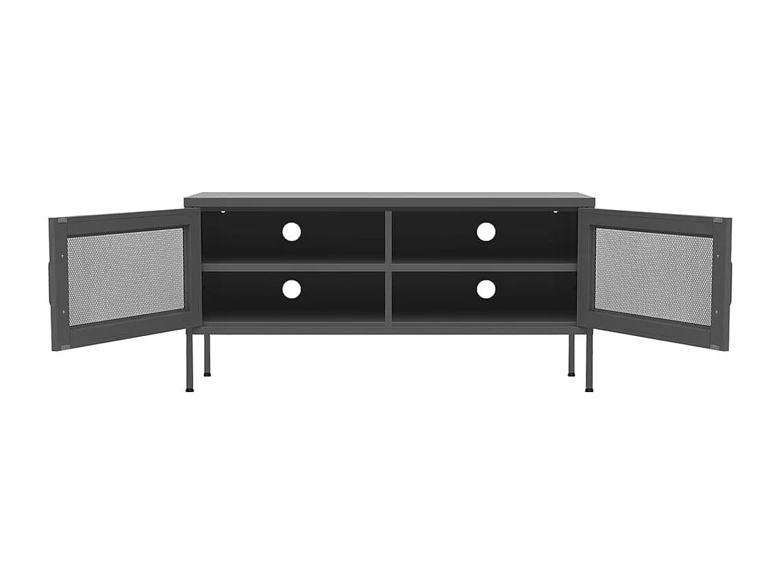 Jennica  Meuble TV Anthracite 105x35x50 cm Acier