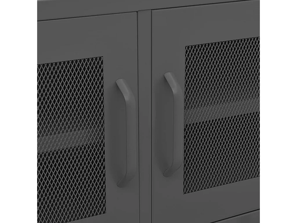 Jennica  Meuble TV Anthracite 105x35x50 cm Acier