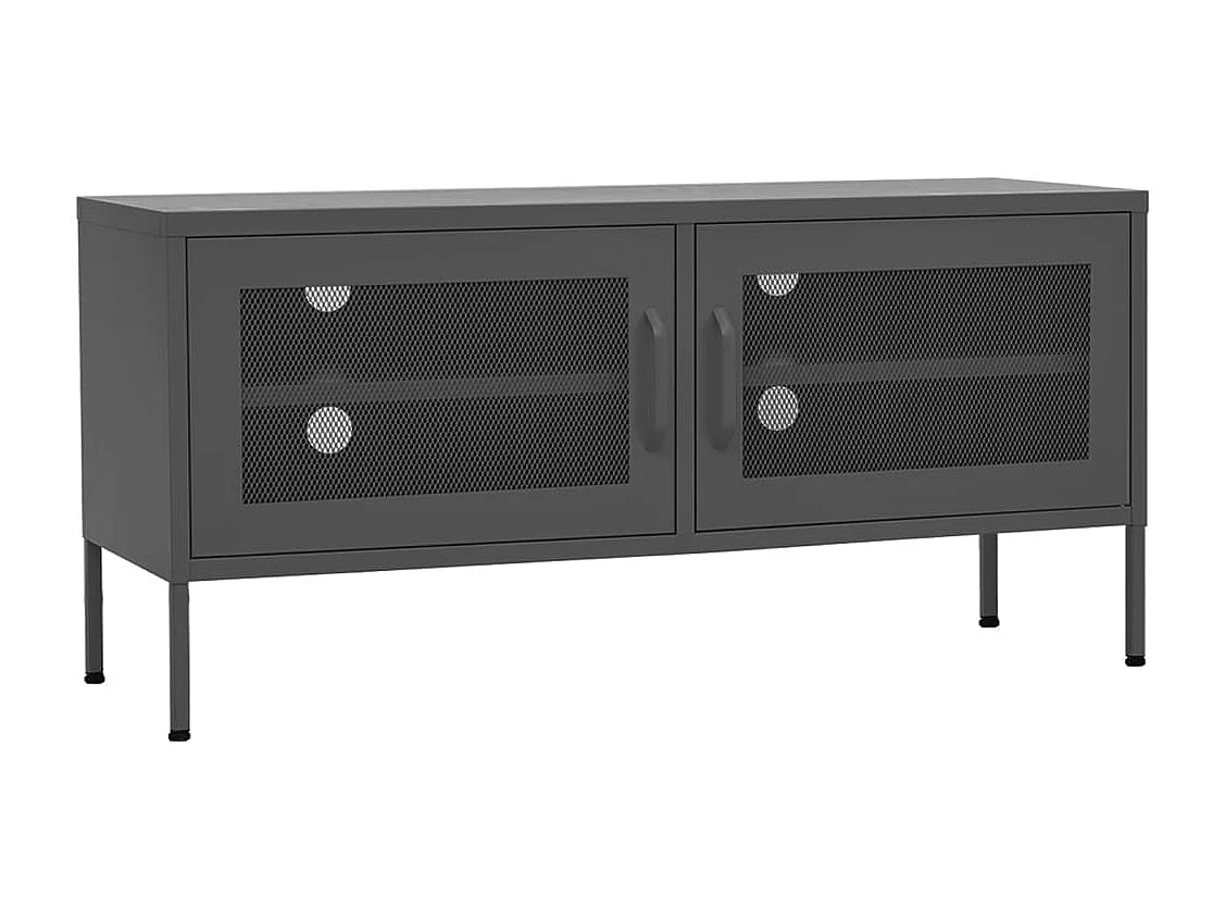 Jennica  Mueble para TV de acero gris antracita 105x35x50 cm