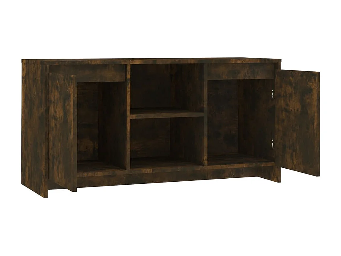 Atkinson  Meuble TV Chêne fumé 102x37,5x52,5 cm Bois d'ingénierie