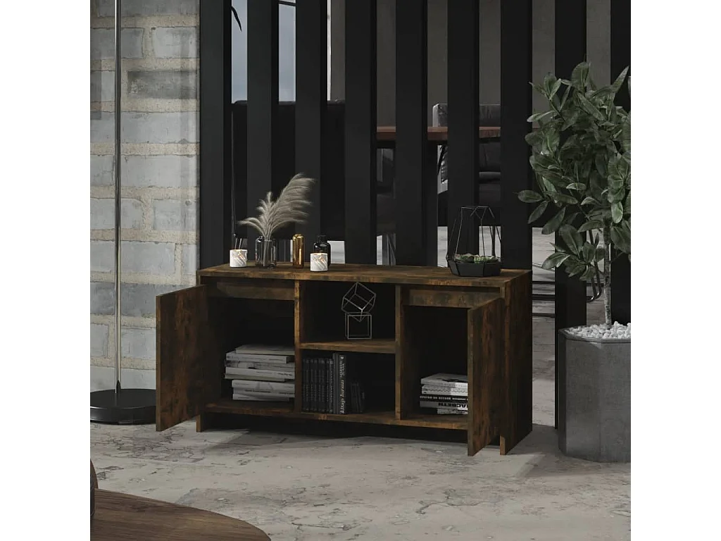 Atkinson  Tv-meubel 102x37,5x52,5 cm bewerkt hout gerookt eikenkleurig