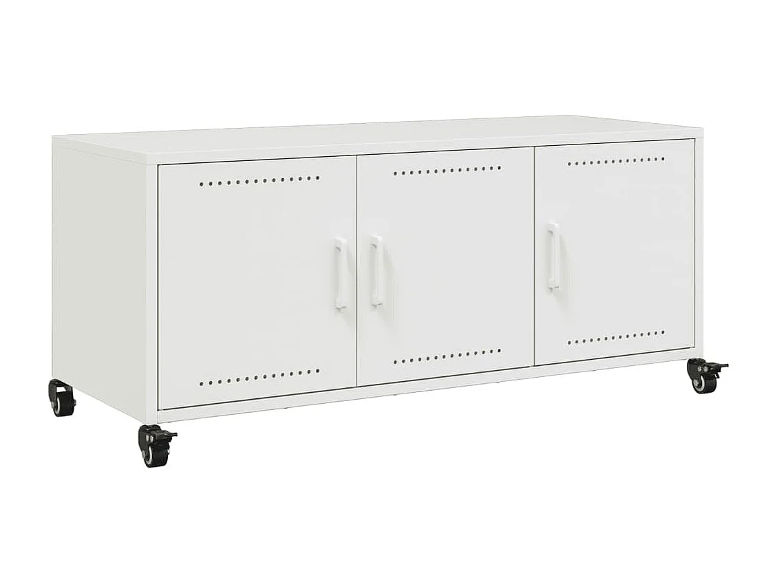 Tours  Tv-meubel 100,5x39x43,5 cm staal wit