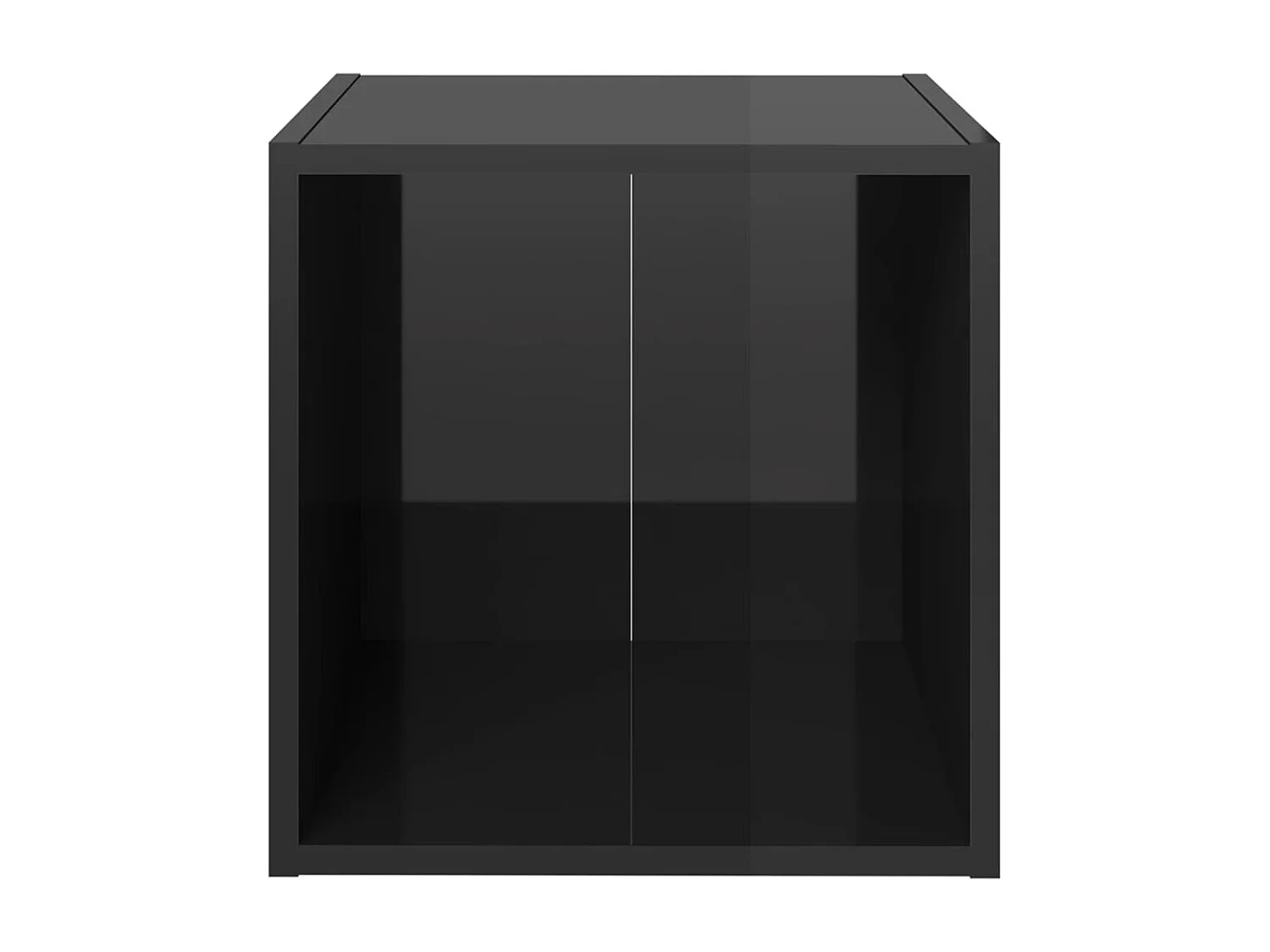 Cape Canaveral  Meubles TV 4 pcs noir brillant 37x35x37 cm bois d’ingénierie