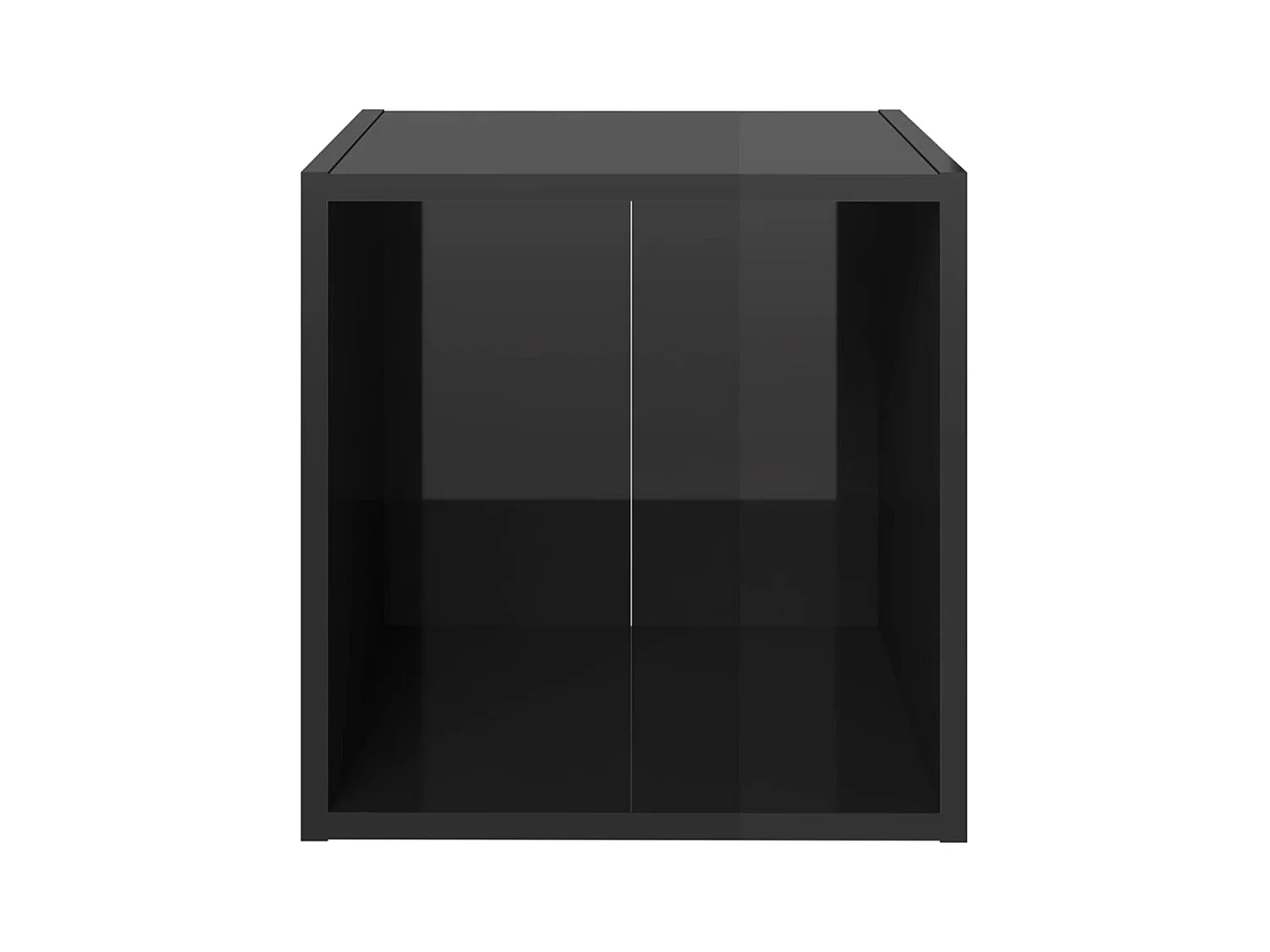 Cape Canaveral  Tv-meubelen 4 st 37x35x37 cm bewerkt hout hoogglans zwart