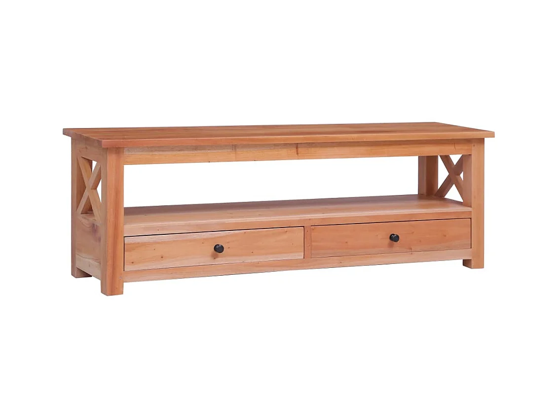 Tamaqua  Meuble TV 115x30x40 cm Bois d'acajou massif