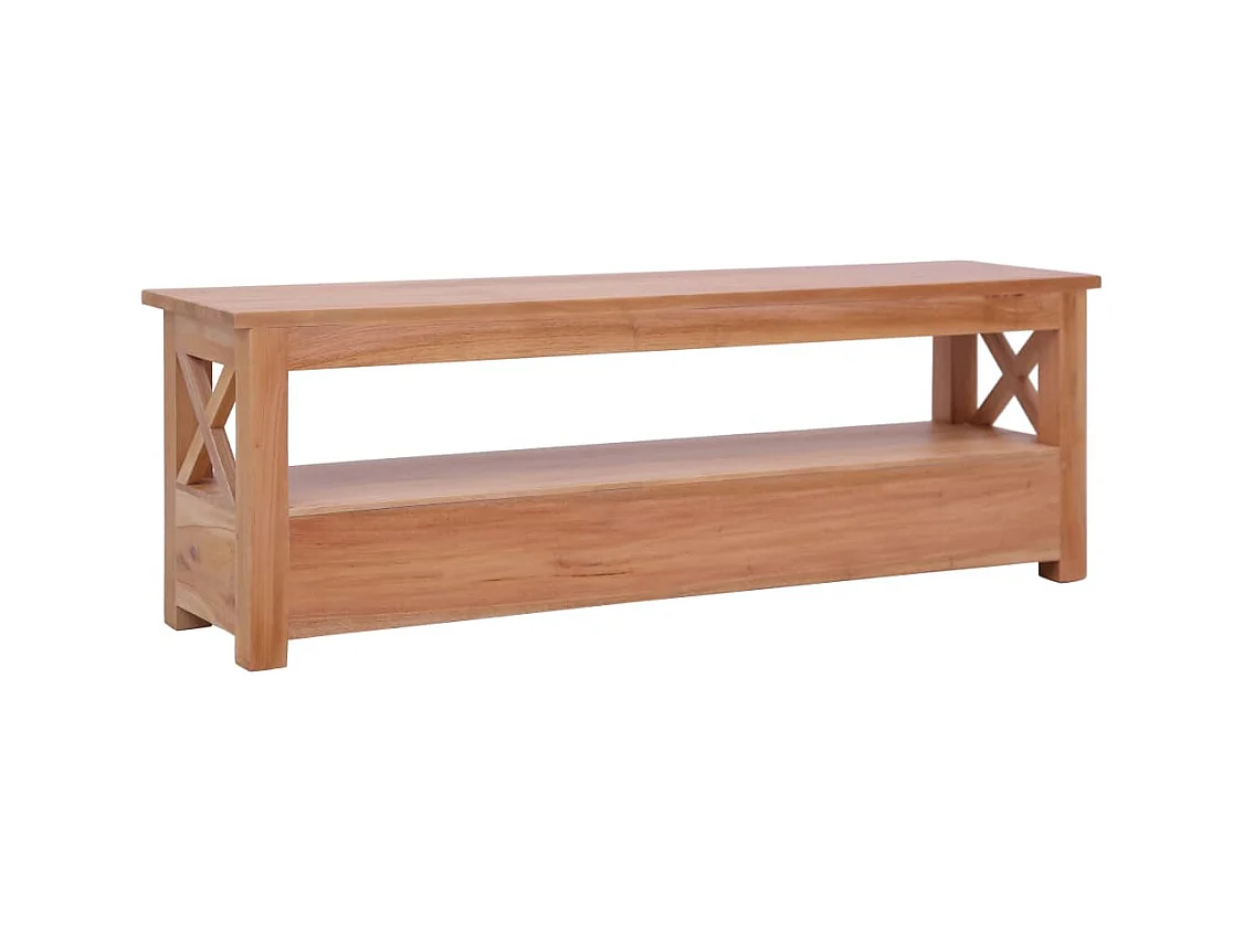 Tamaqua  Meuble TV 115x30x40 cm Bois d'acajou massif