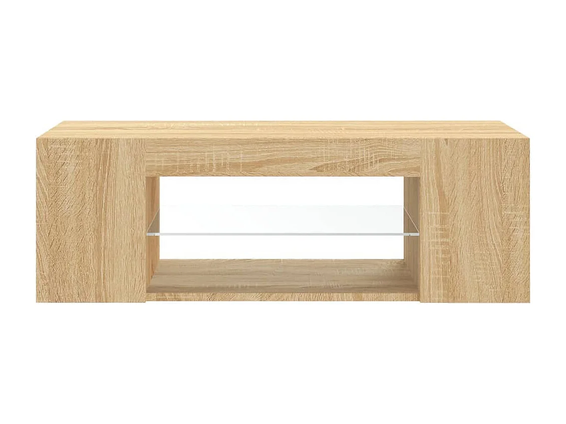 Crijn  Meuble TV avec lumières LED chêne sonoma 90x39x30 cm