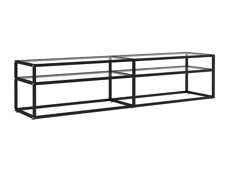 Ballypatrick  Mueble para TV vidrio templado transparente 180x40x40,5 cm