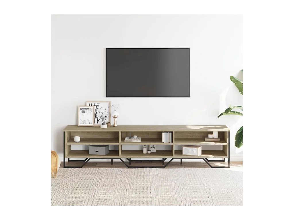 Zylar  Meuble TV chêne sonoma 180x34x41 cm bois d'ingénierie