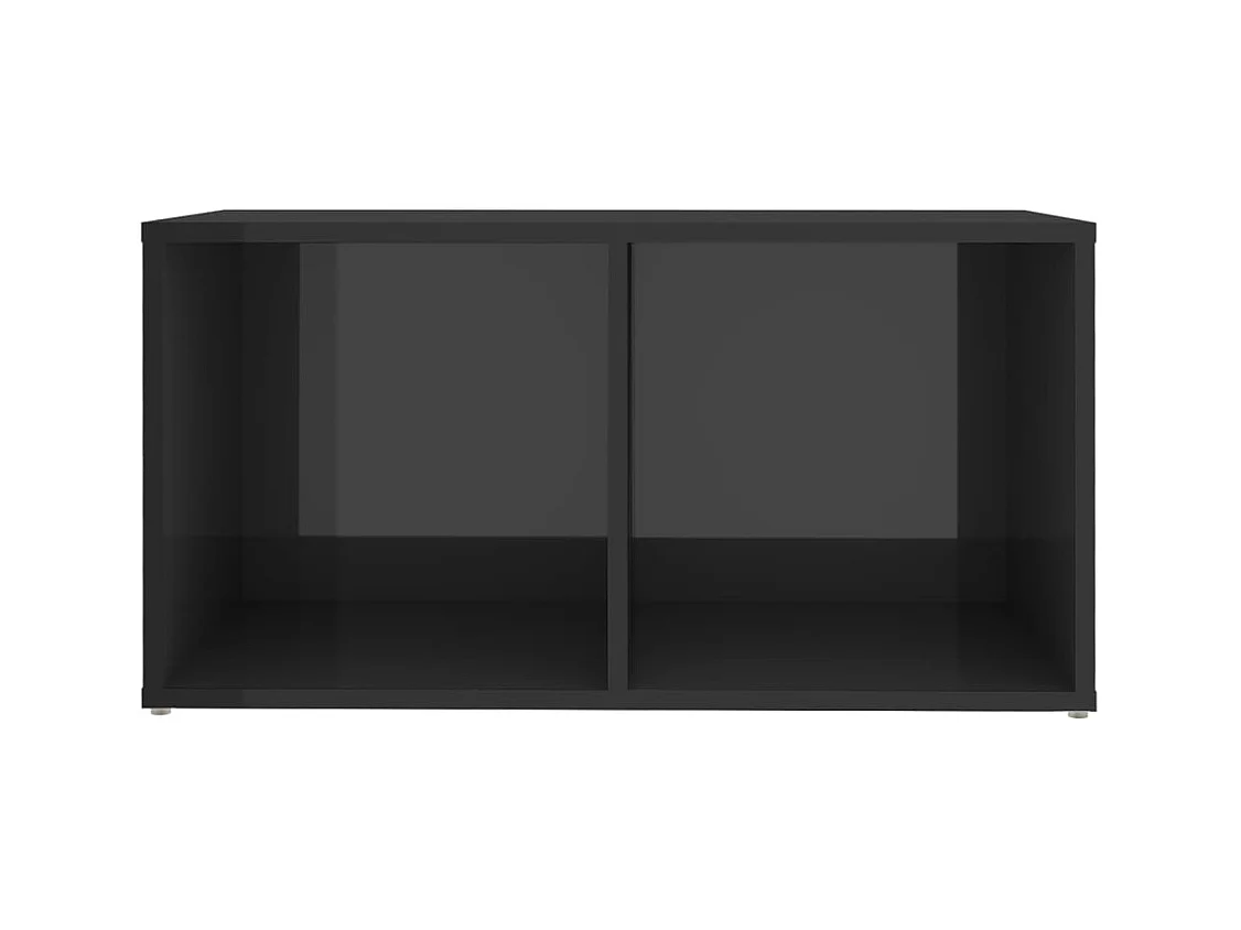 Garden Furniture -  Meubles TV 2 pcs Gris brillant 72x35x36,5 cm Bois d'ingénierie