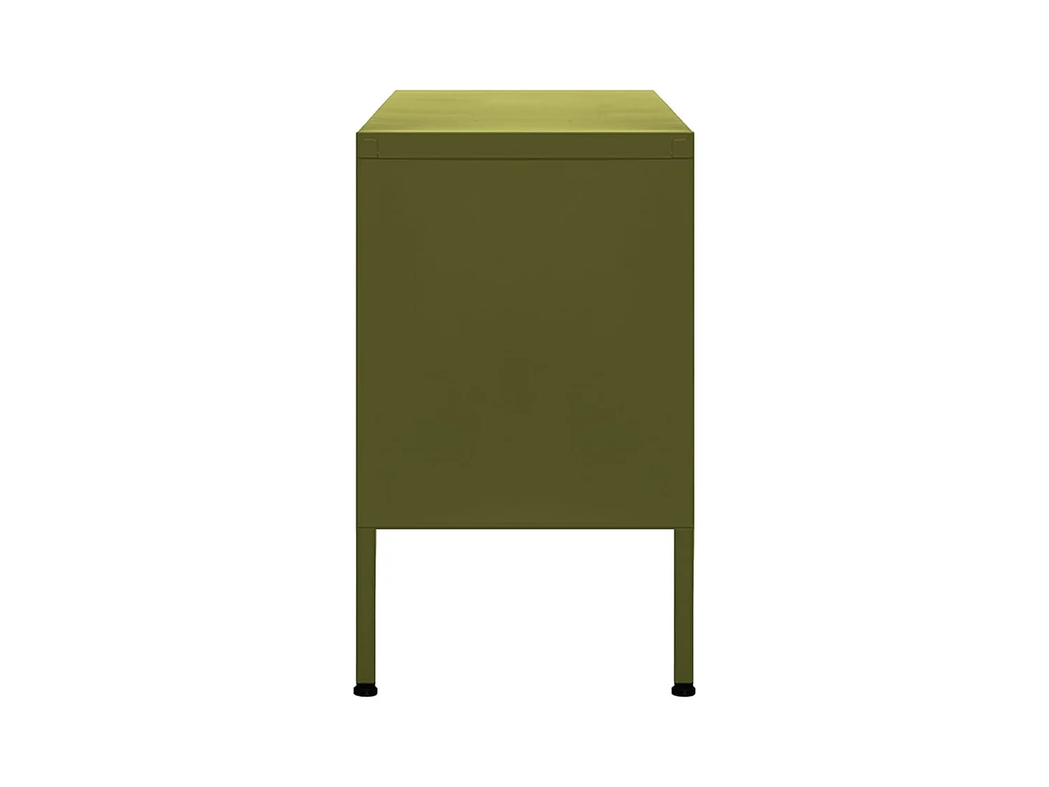Drøbak  Meuble TV Vert olive 105x35x50 cm Acier