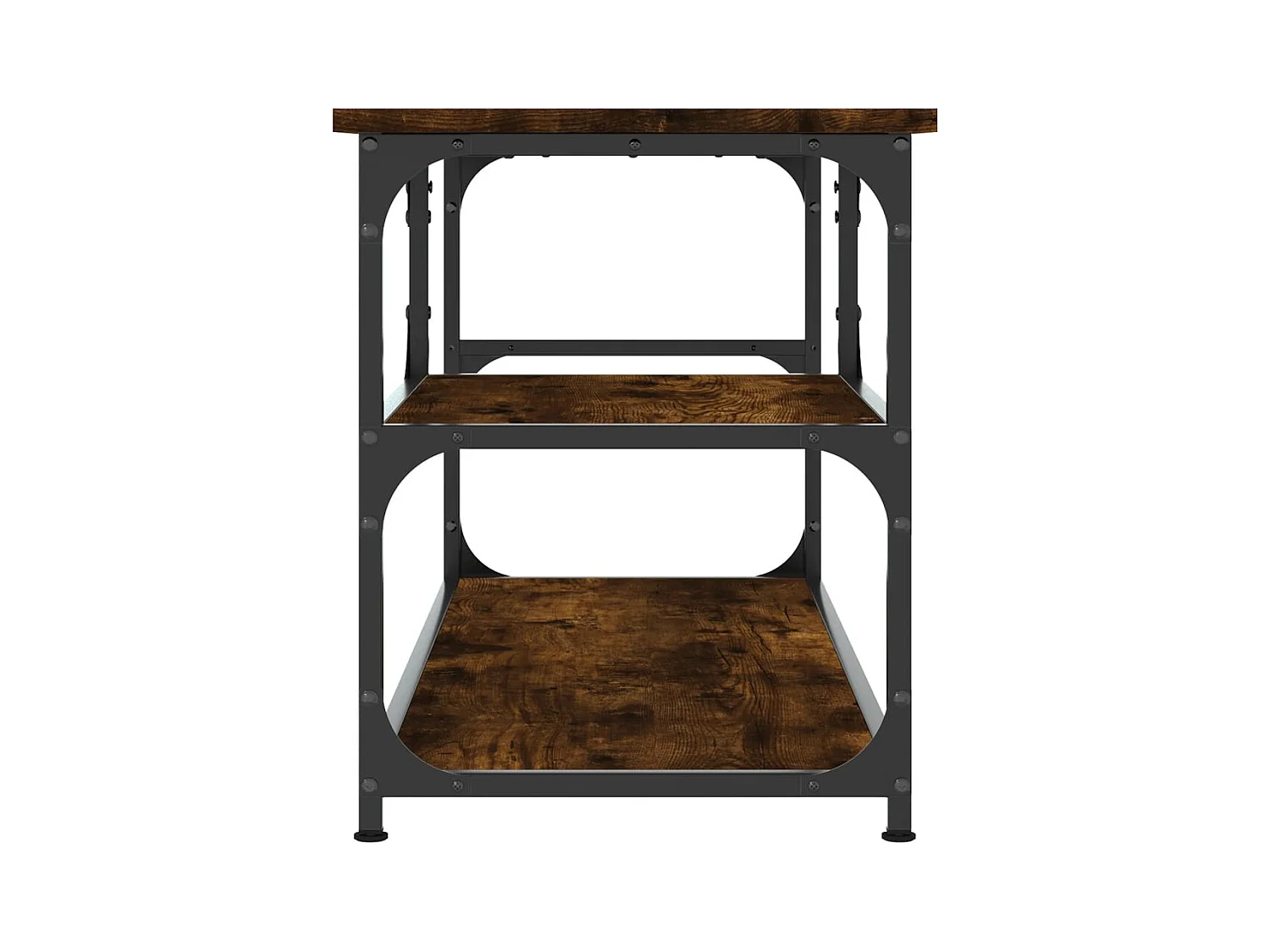 Leonard  Tv-meubel 103x38x46,5 cm bewerkt hout staal gerookt eikenkleur