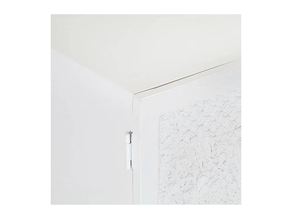 Garden Furniture -  Tv-meubel 115x30x46 cm massief mangohout wit