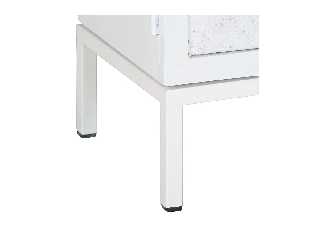 Garden Furniture -  Tv-meubel 115x30x46 cm massief mangohout wit