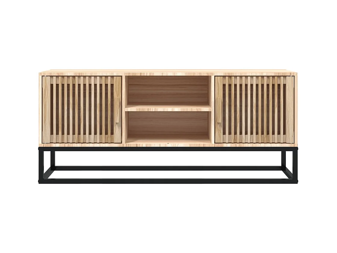 Yelara  Meuble TV 105x30x45 cm bois d'ingénierie et fer