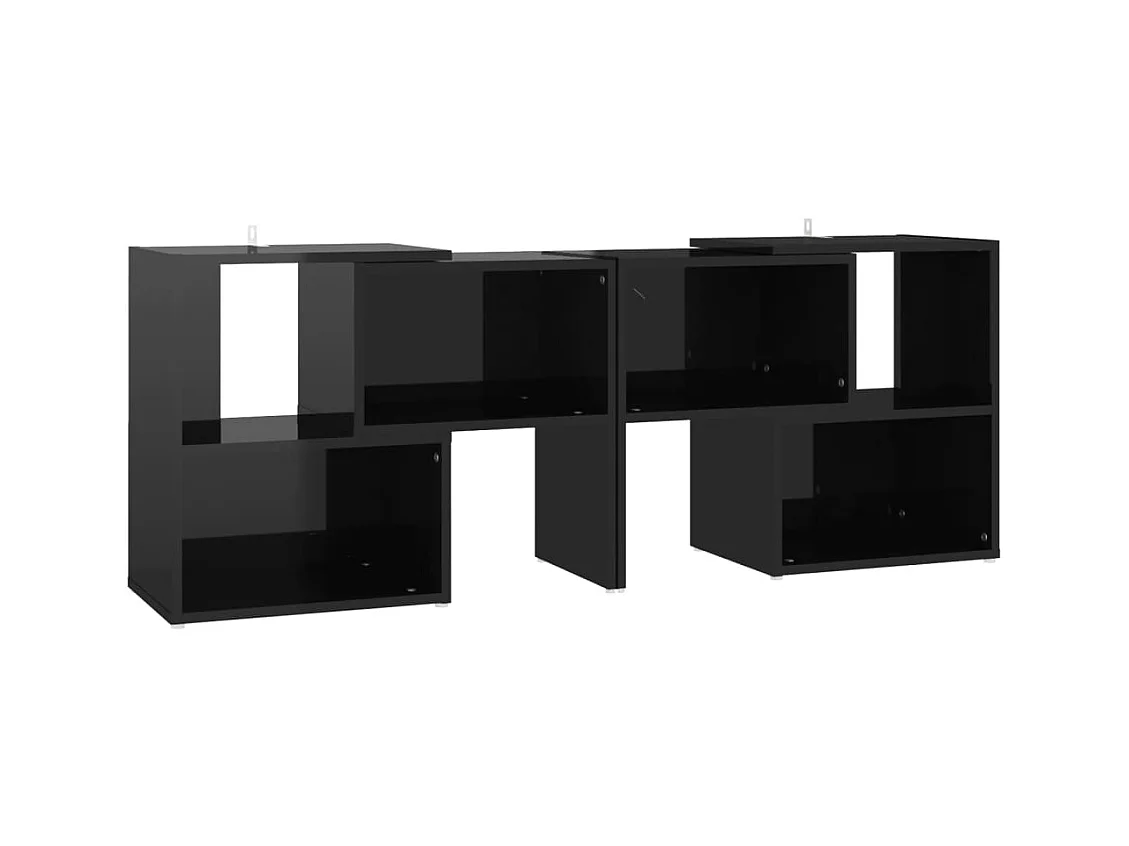 Dalia  Meuble TV Noir brillant 104x30x52 cm Bois d'ingénierie