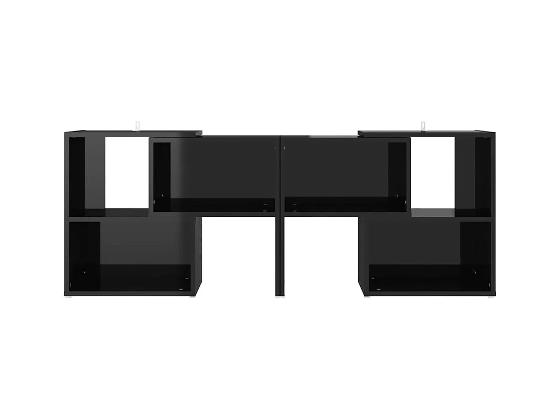 Dalia  Meuble TV Noir brillant 104x30x52 cm Bois d'ingénierie