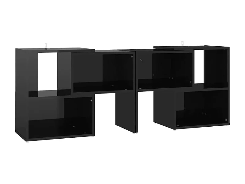 Dalia  Meuble TV Noir brillant 104x30x52 cm Bois d'ingénierie