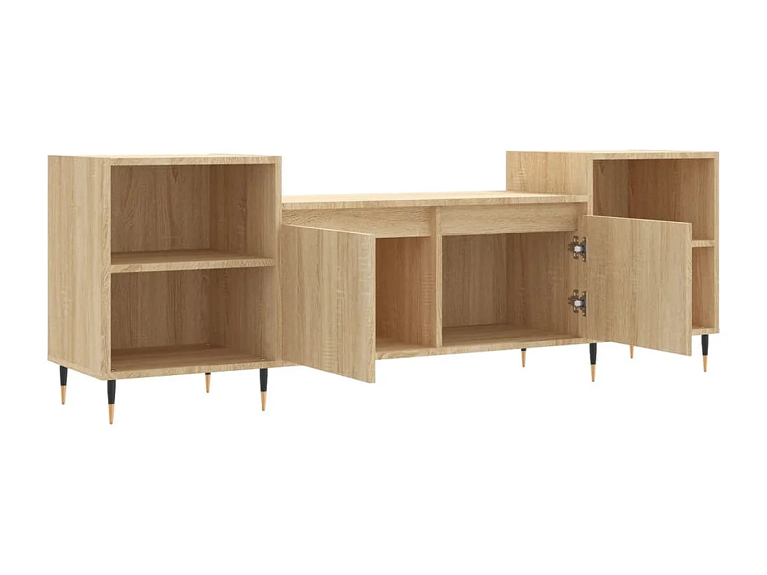 Malik Blake  Meuble TV Chêne sonoma 160x35x55 cm Bois d'ingénierie