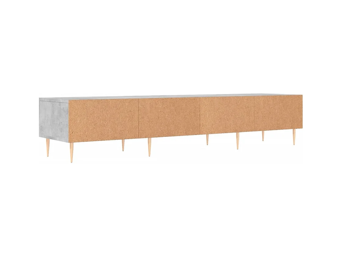 Sidney  Meuble TV gris béton 150x36x30 cm bois d'ingénierie