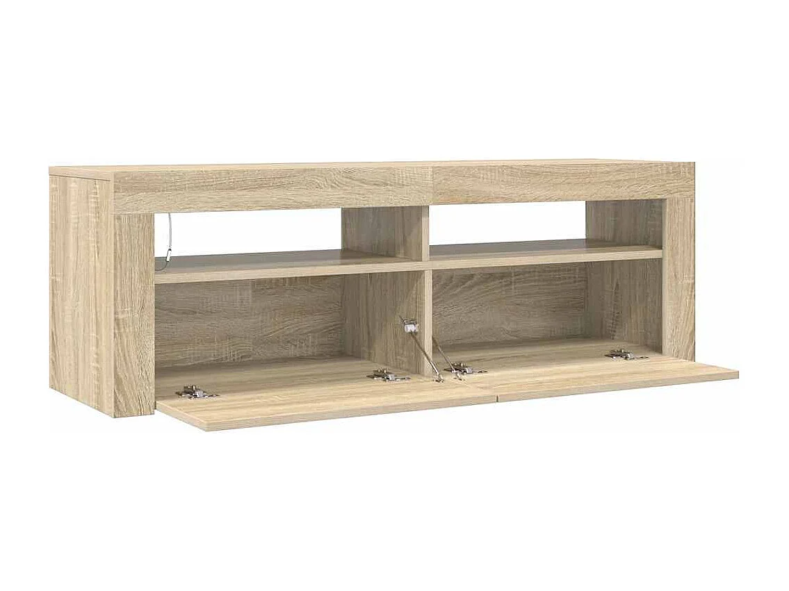 Afet  Meuble TV avec lumières LED chêne sonoma 120x35x40 cm
