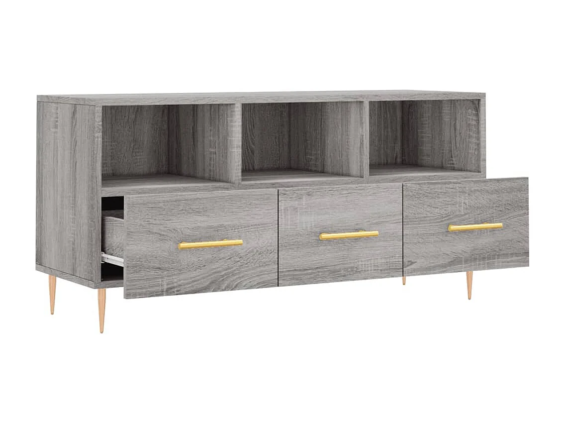 Bishopstown  Meuble TV sonoma gris 102x36x50 cm bois d'ingénierie