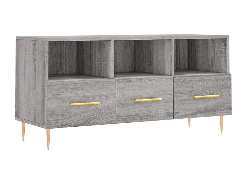 Bishopstown  Mueble de TV madera de ingeniería gris Sonoma 102x36x50 cm