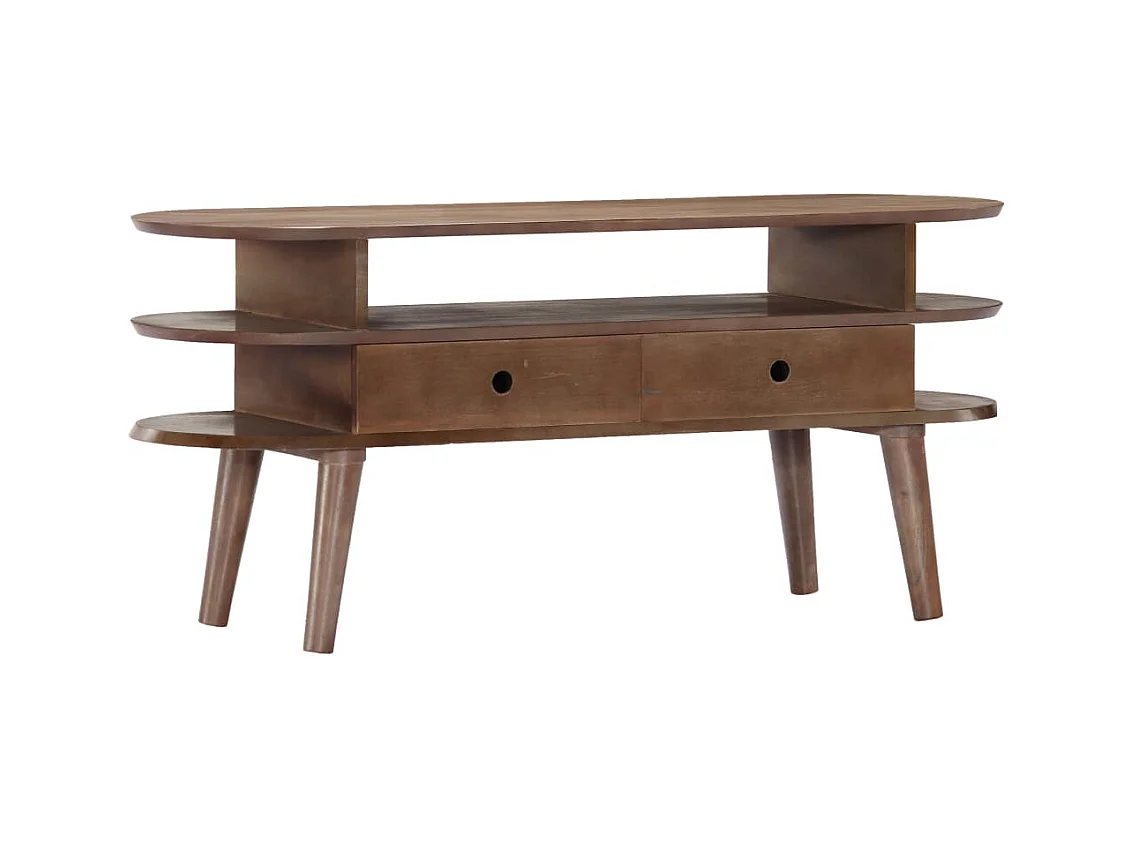 Garden Furniture -  Mueble para TV de madera maciza de acacia 110x35x50 cm
