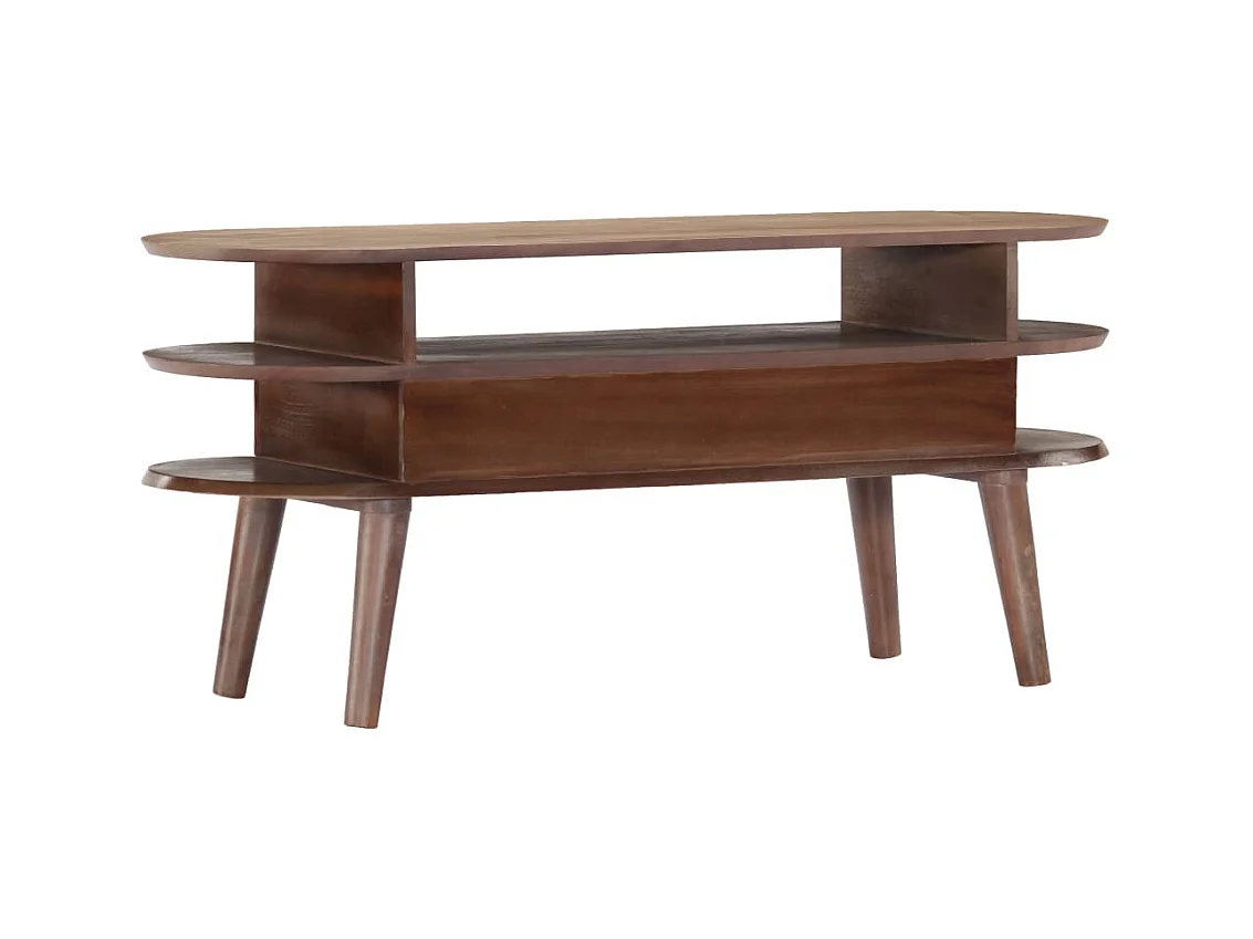 Garden Furniture -  Mueble para TV de madera maciza de acacia 110x35x50 cm