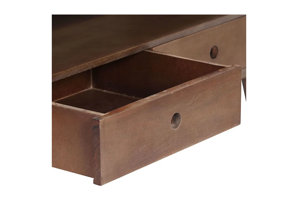 Garden Furniture -  Mueble para TV de madera maciza de acacia 110x35x50 cm